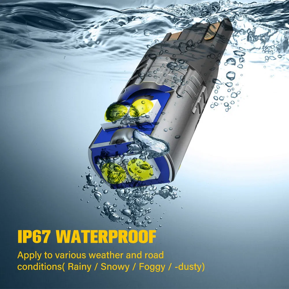 Светодиодные лампы BKR T10 W5W для авто, 6SMD