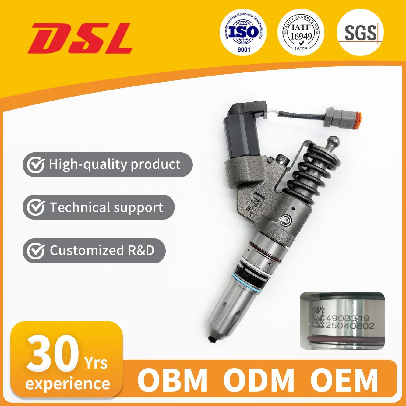 Топливная форсунка дизельная 4903319 для двигателя M11