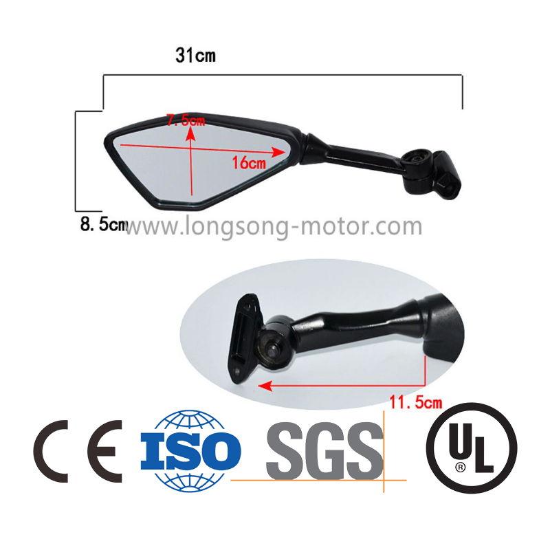 Kawasaki Ninja 250 Motorcycle Rearview Mirrors Parts Side E-MARK Reflector Rearview Mirror