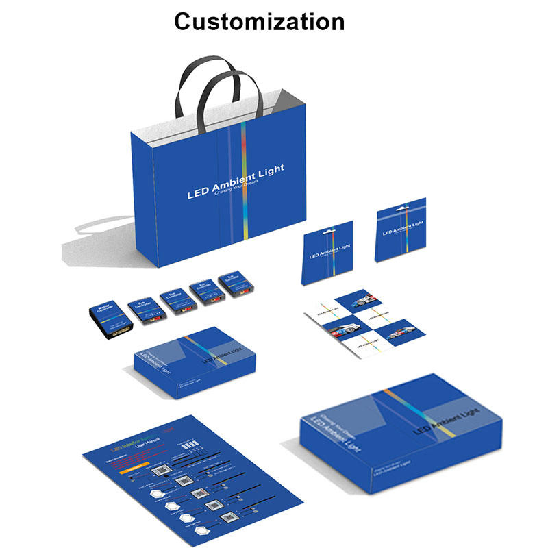 22 in 1 Dream Color RGB Dynamic Car Interior Light Wireless APP Control Ambient Atmosphere LED Light Kit for Car