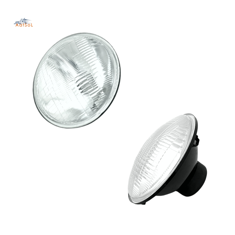 Best Price 7 Inch Black Metal Housing LED Headlight H4 Bulb 6014 Hi/Low Beam 24V Voltage Semi-Sealed Beam New Condition