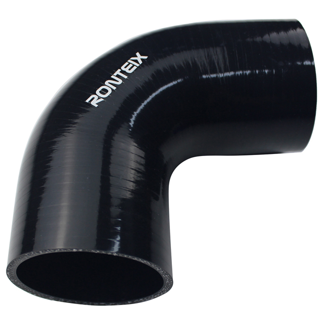 Black 3 3/4"-3.75" 90 Degree Elbow Coupler Silicone Rubber Hose