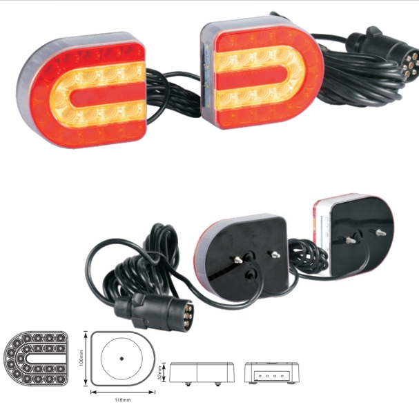 Durable 12V Trailer Lorry Auto Car Turn Signal Light Tail Rear Light LED Trailer Lights