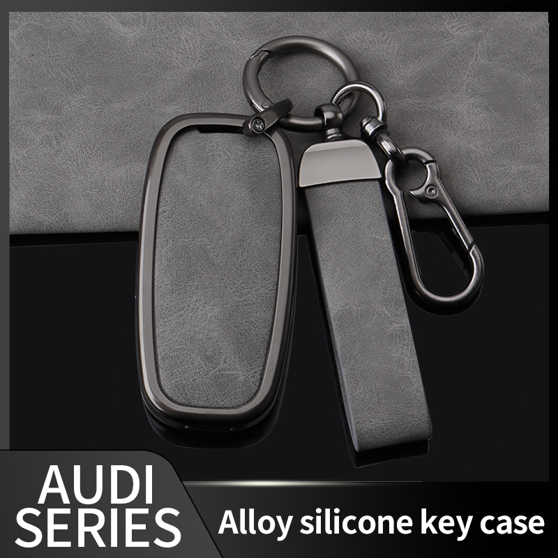 Stock Available Gun Metal Zinc Alloy Leather Manufacturer Car Key Cover Case