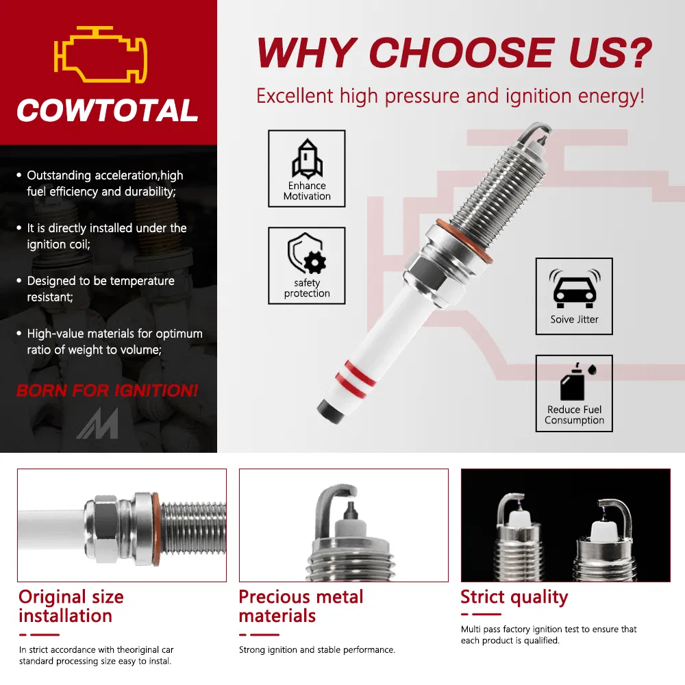 Иридиевые свечи зажигания Cowtotal для автомобилей