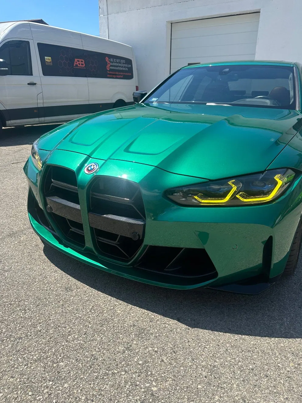 BMW M3 M4 G80 G82 Daytime Running Lights CSL Yellow Angel Eyes DRL Plate