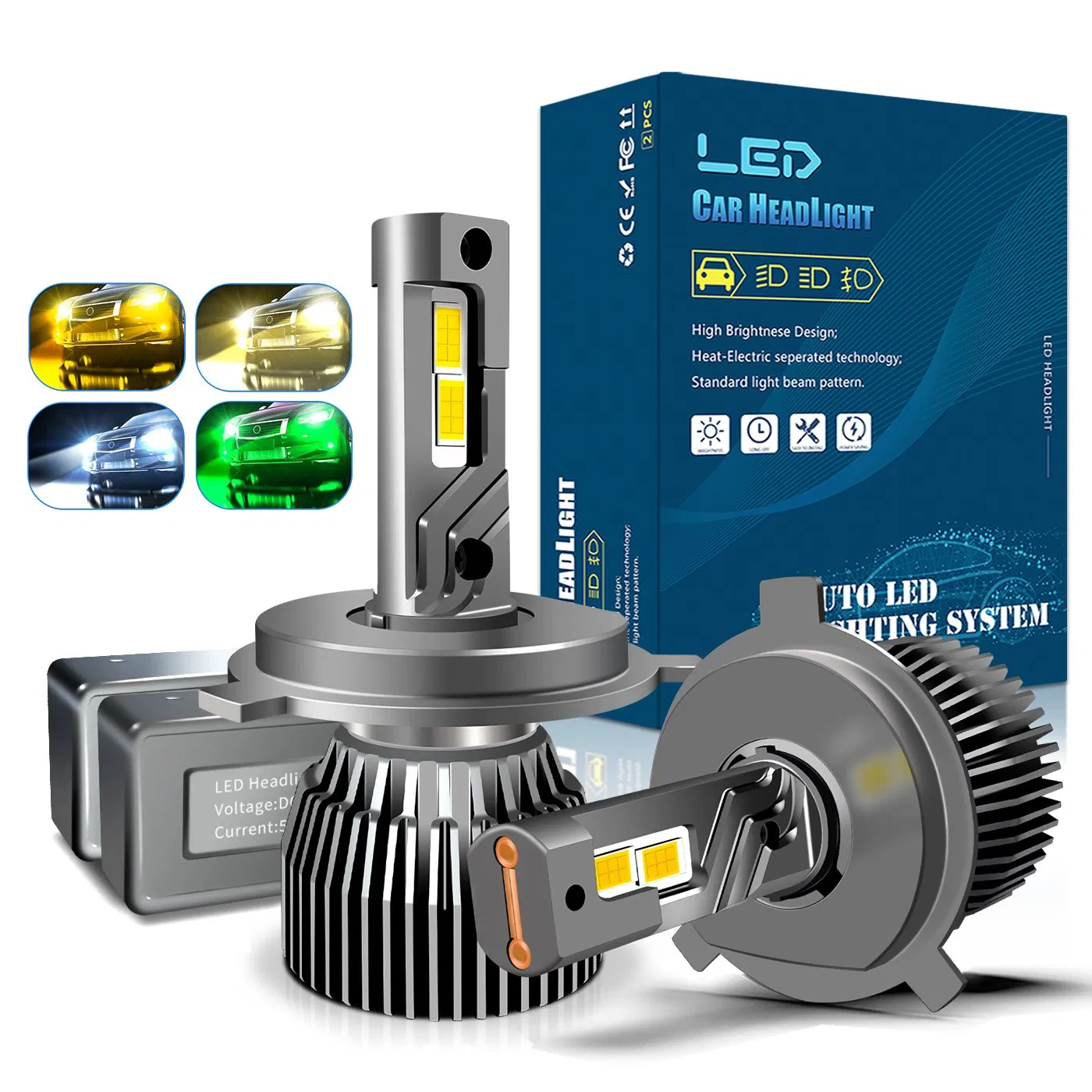 Светодиодная лампа H7 H11 9005 H4 140W для авто