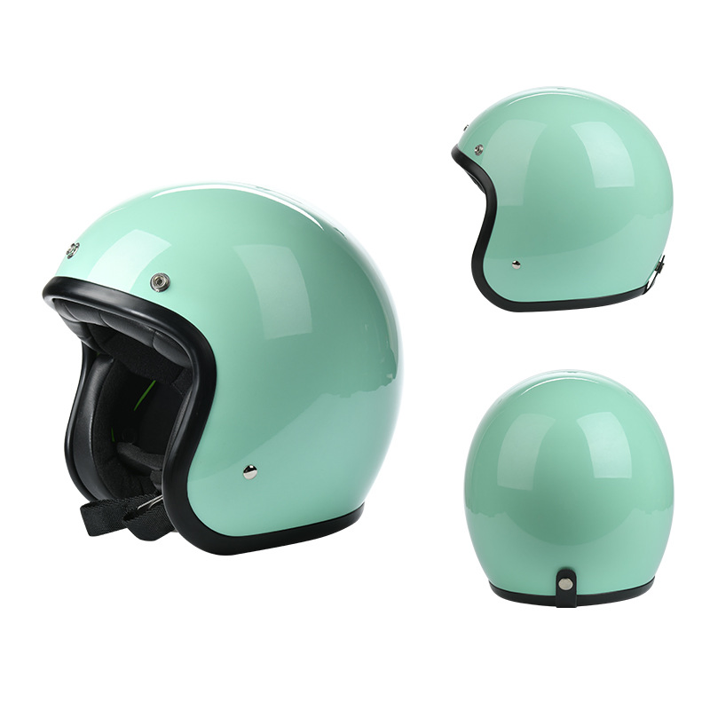 Ретро мотошлем открытый 3/4, классический, Myee