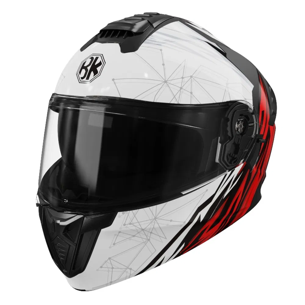 Matte Black Flip-up Modular Full Face Motorcycle Helmet with Bluetooth