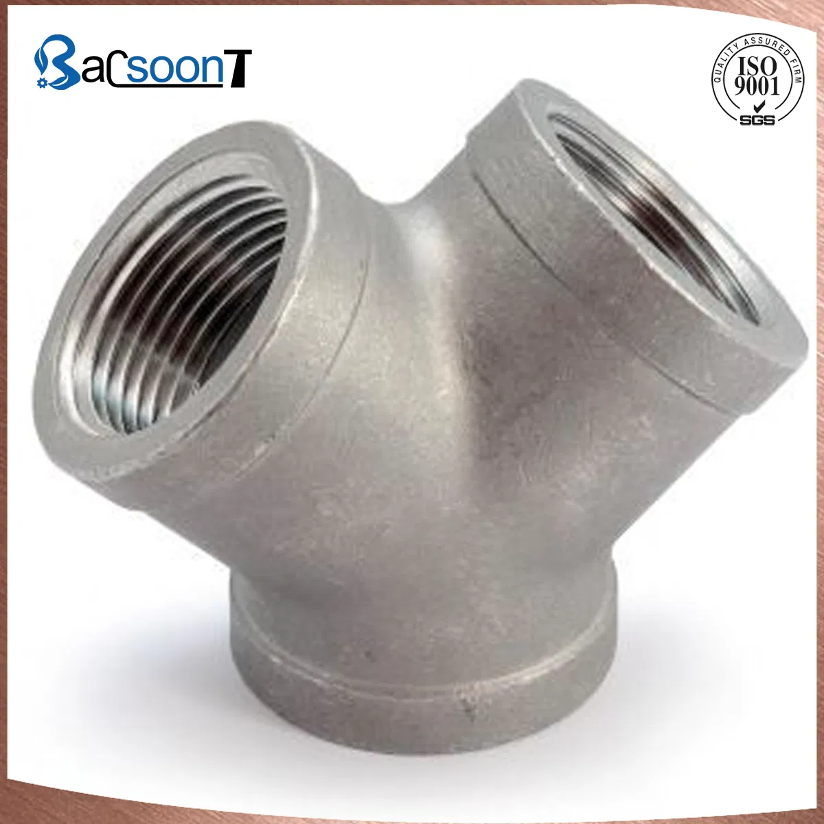 Customized Stainless Steel Precision Casting Pipe Fitting/Y Piece with Sandblasting/Machining/Mirror Polishing