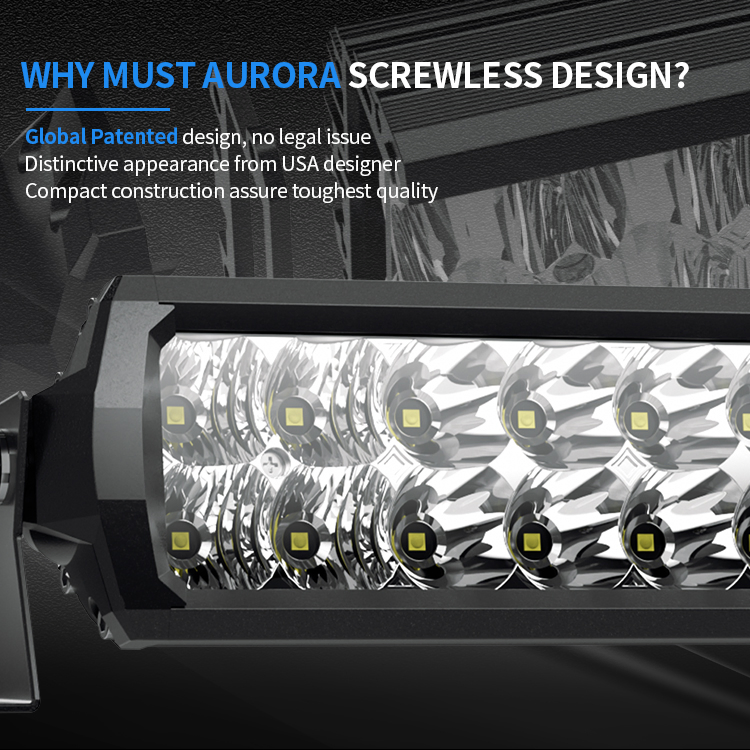 Aurora 20 40 60inch LED Auto 4X4 Dual Beam Offroad LED Light Bar