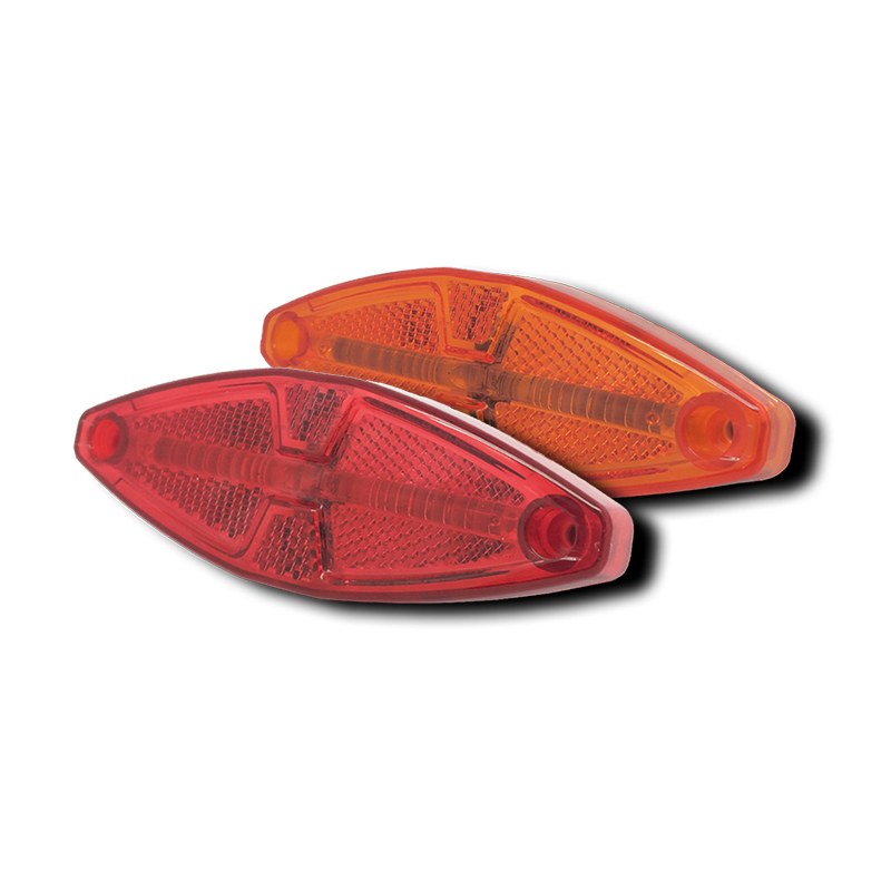 Optical Strip LED Clearance Side Marker Light Built-in Reflex Reflector with Light Guide Bar Technology for Trailer Truck Coach Bus LED Marker Light