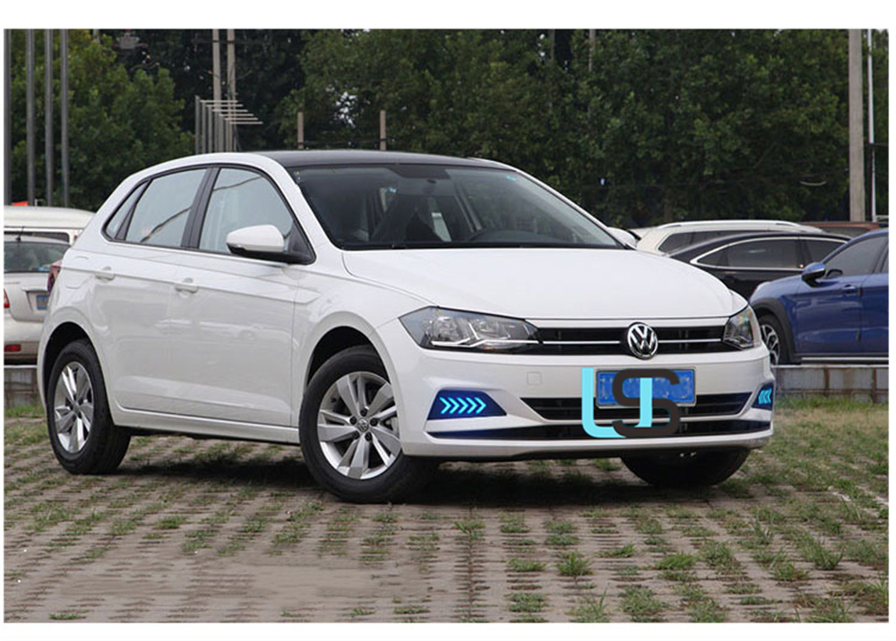 Противотуманные фары LED DRL для Volkswagen Polo 2019-2021