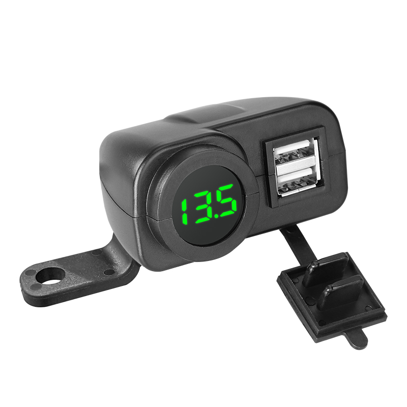 USB-зарядка для мотоцикла с дисплеем напряжения 12V/24V