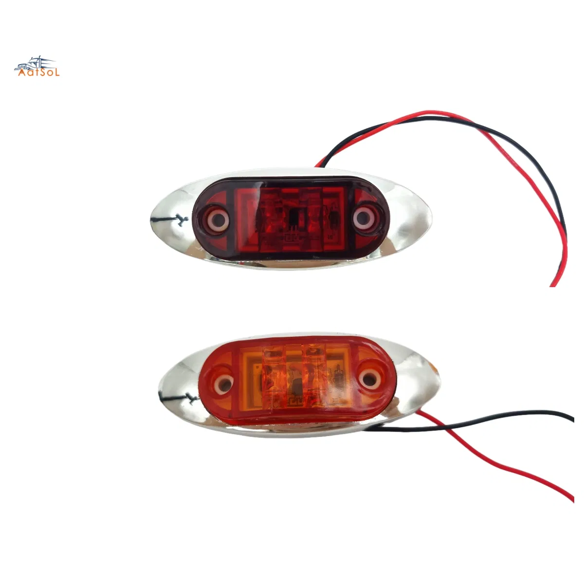 Хромированный боковой габаритный фонарь LED 10-30V IP65