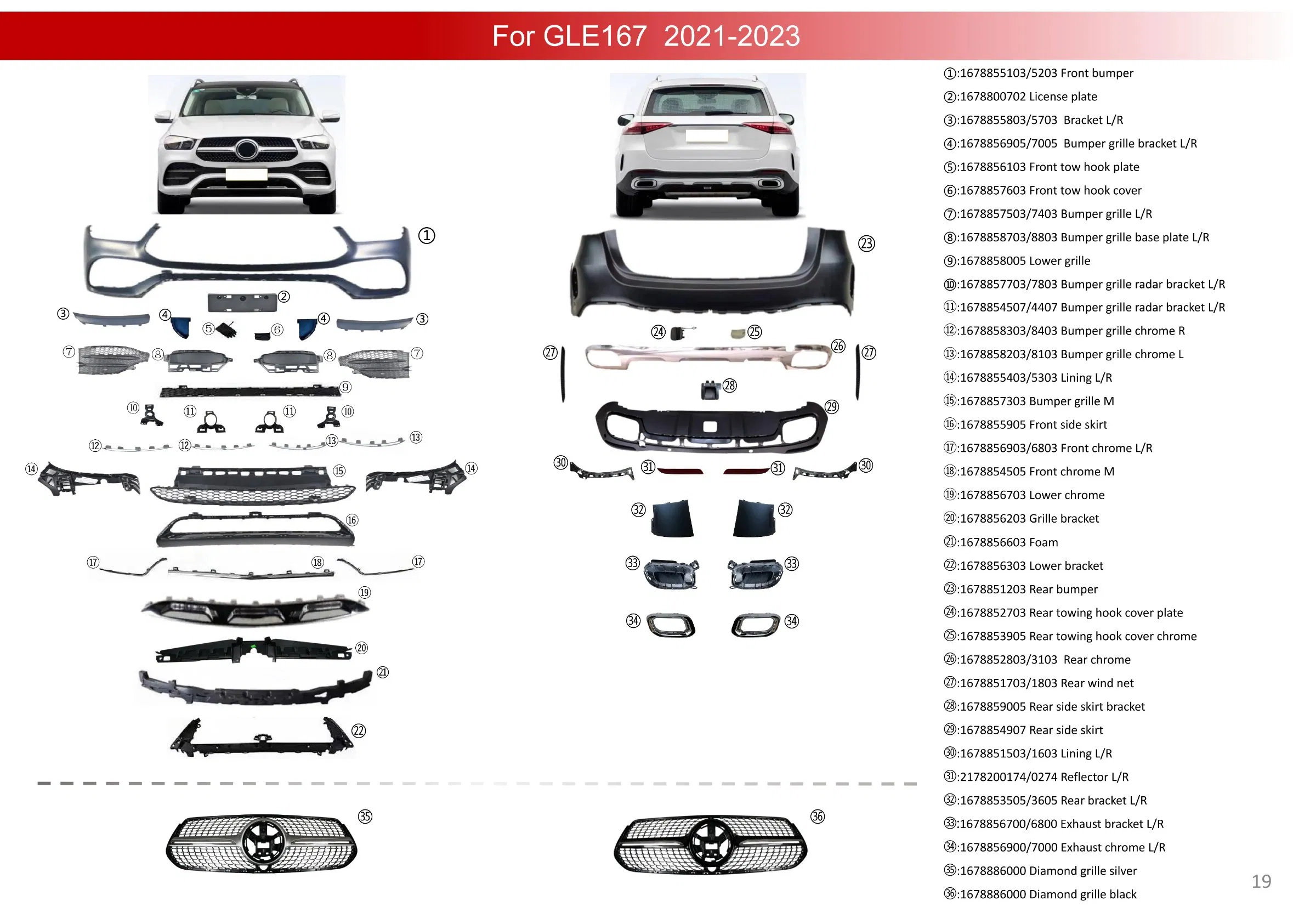 Auto Body System Upgraded Bodykit Body Kits for Gle167 Upgrade to Gle53