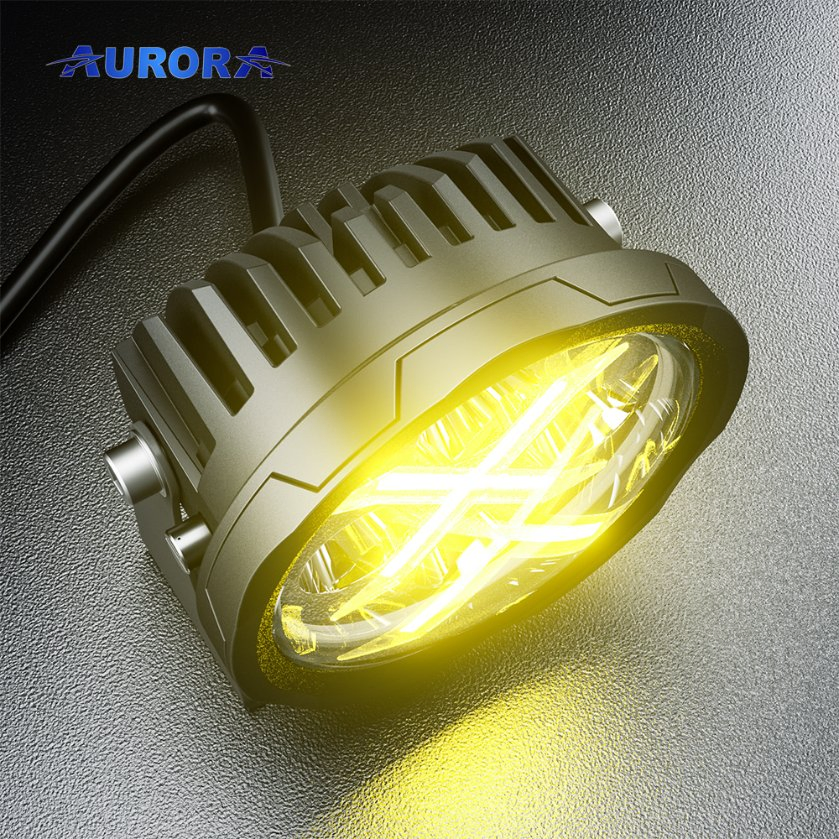 Aurora 4inch Small Round LED Driving Lights RGB Work Lights