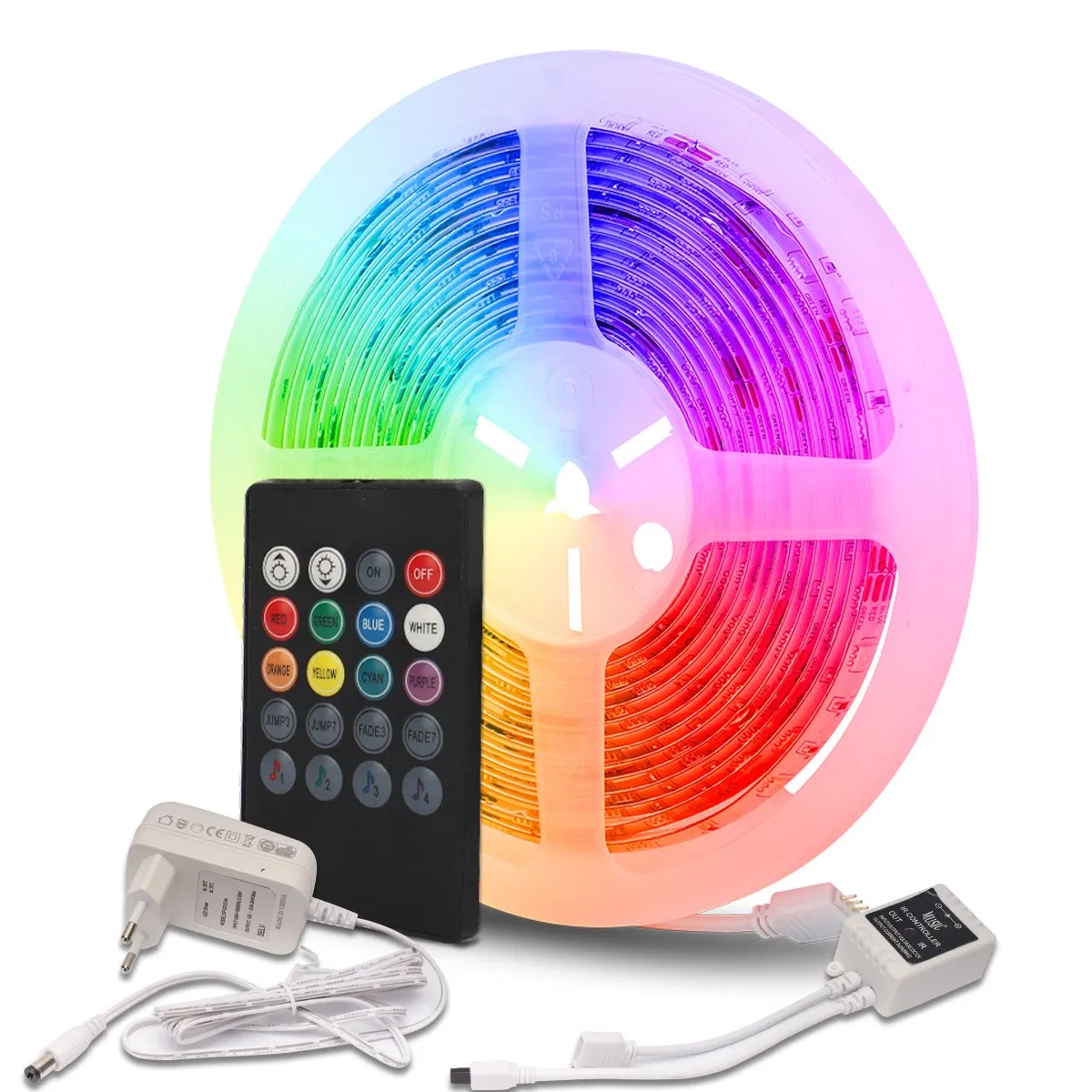 High Quality 5m/Roll 5050 RGB Waterproof WiFi Controller SMD Atmosphere LED Strip Light for Indoor and Outdoor Used