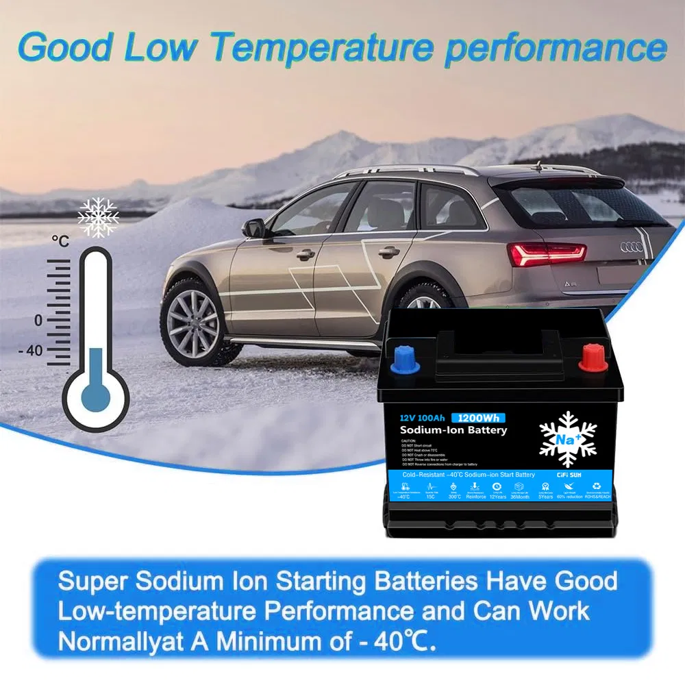 Натрий-ионный аккумулятор 12V/24V 60-100Ah для авто и техники