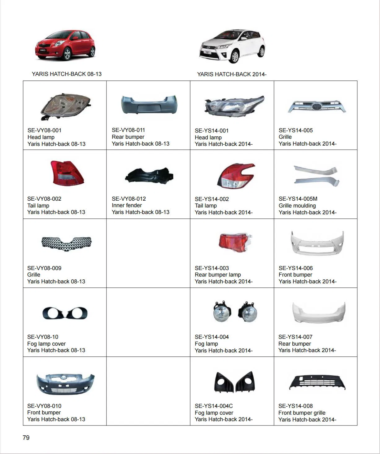 Wholesale Auto Parts Car Accessories Car Light Auto Lamp Headlamp for 2008 2009 2010 2011 2012 2013 Toyota Yaris Hatch-Back Headlights