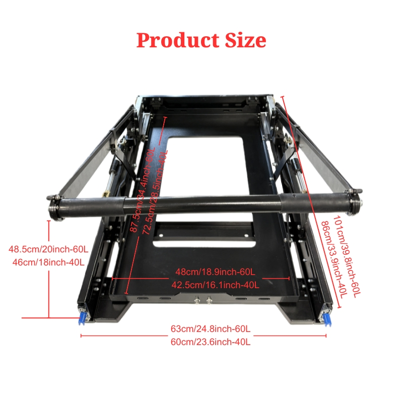 4WD Parts Heavy Duty Fridge Drop Down Drawer Slide for Ute Canopy/Truck/Pickup