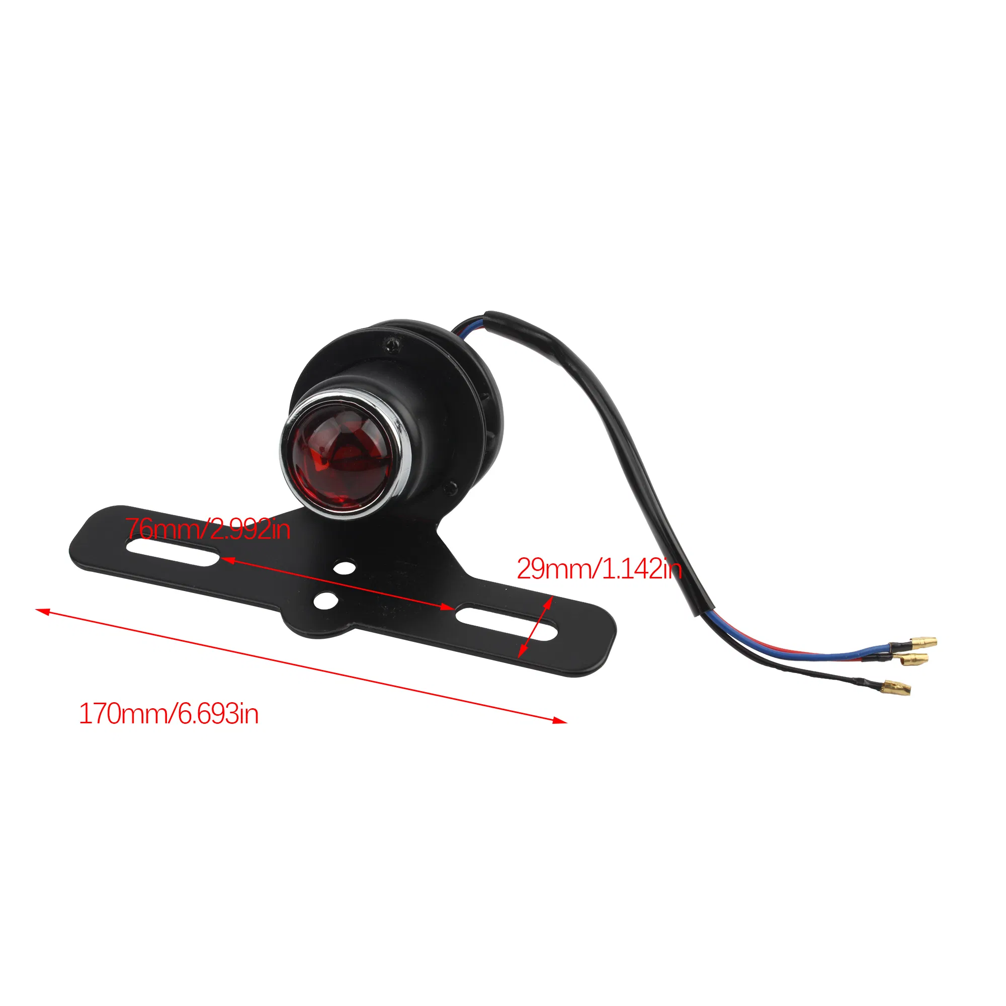 Motorcycle Brake Light Stop Signal Lamp Red for Triumph Harley YAMAHA Cafe Racer Retro Motor Bike Universal Free Shipping