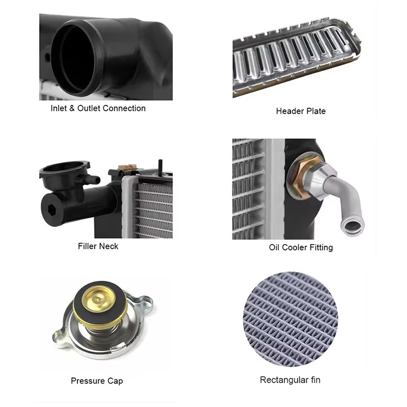 Радиатор охлаждения алюминиевый 16мм/22мм для Toyota RAV4 2.0g 2000-2003