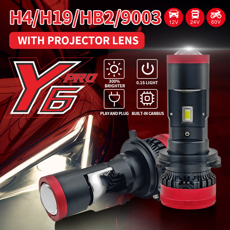 LED-проектор Y6PRO H4 12V/24V с двойным рефлектором