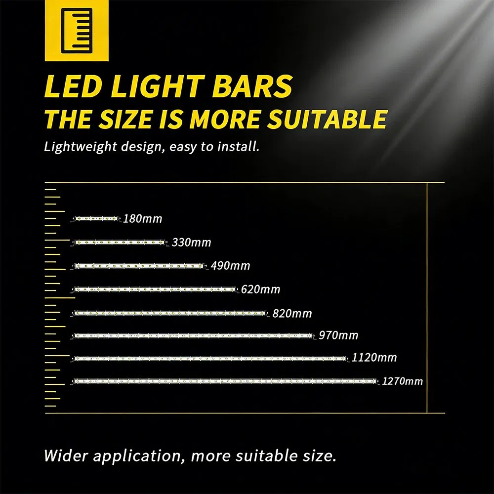 Ultra-Thin LED Light Bar 7-50 Inch Car Work Light Truck Farm Truck Auxiliary Light Offroad 4X4 Auto Lamps Factory