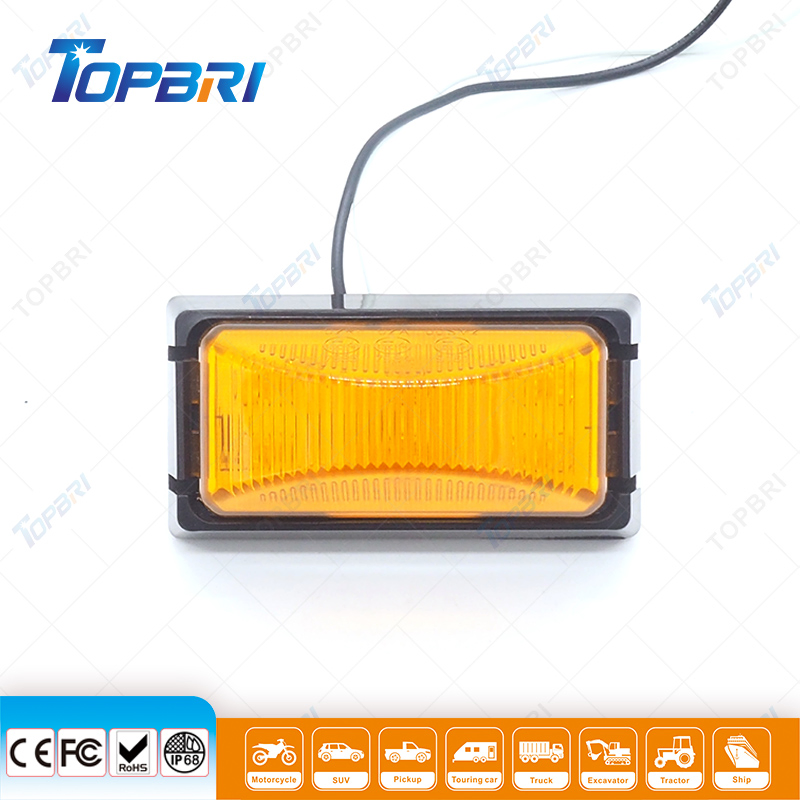 12V Amber LED Side Marker Light for Truck Trailer
