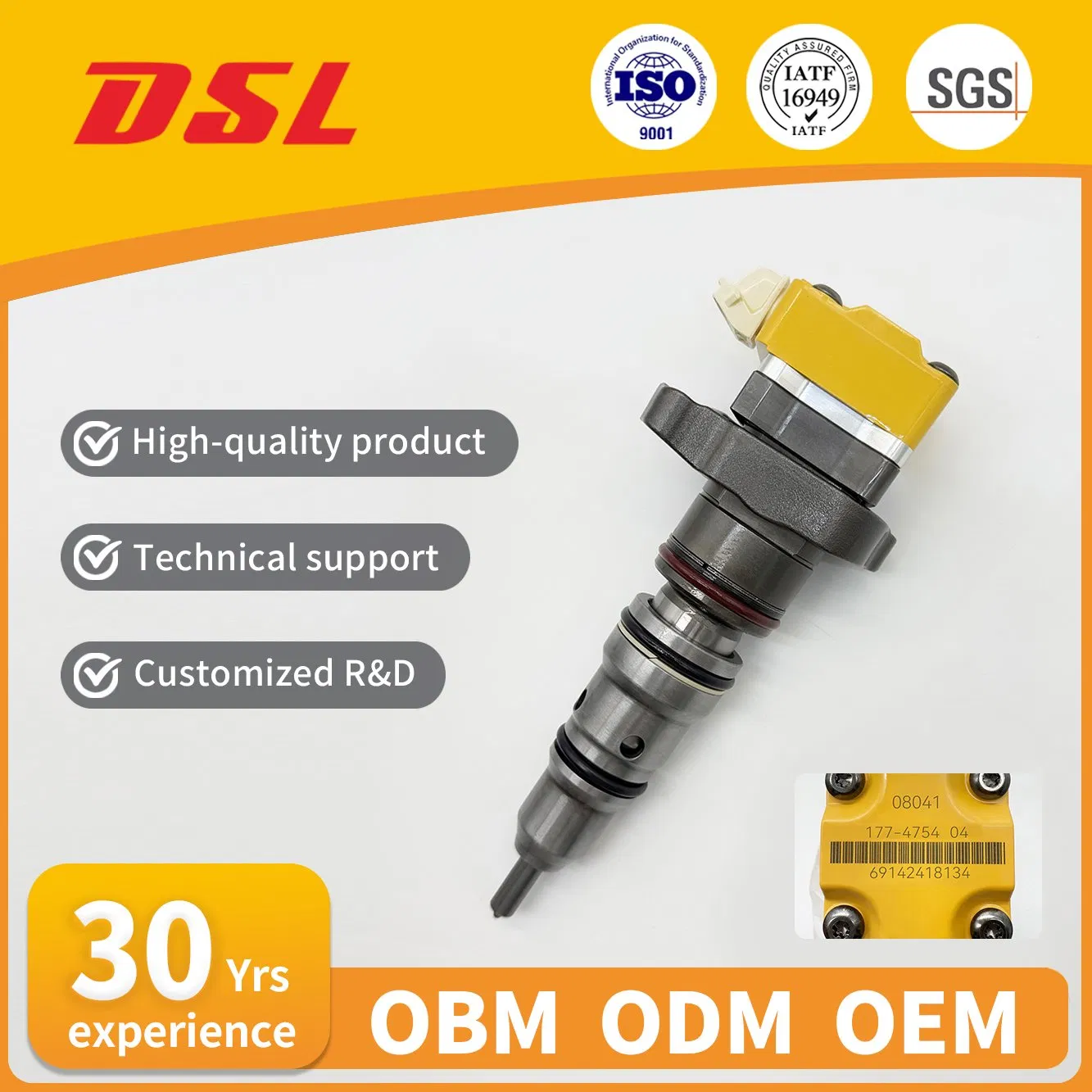 Топливная форсунка дизельная 177-4754 для двигателя 3126