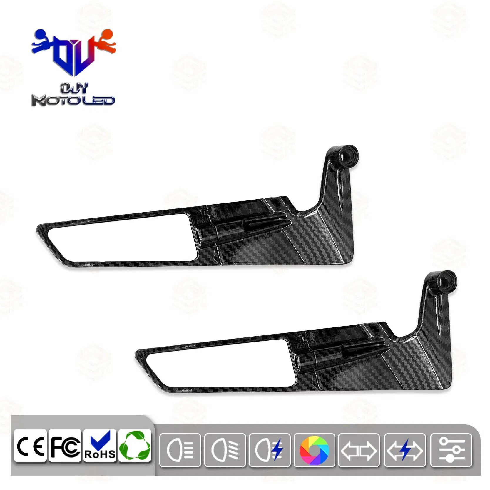 Versatile Decorative Mirrors for All Motorcycle off-Road Models