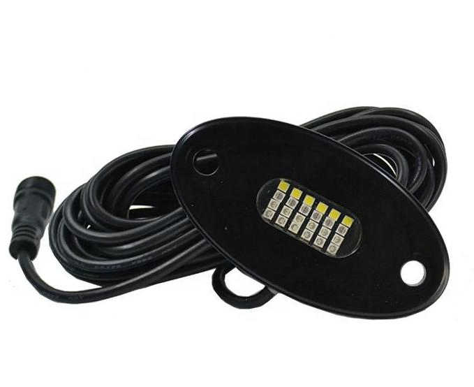 Logo Custom 24W RGBW/White Color Bluetooth Controller Auto LED Underglow Rock Lights