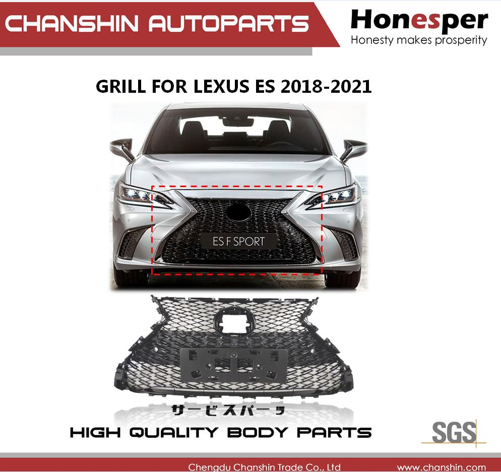 Wholesale Auto Parts Car Accessories Front Grill Grille Chrome Replacement for Lx Es350 Es300h F-Sport 2018-2024 53101-33720