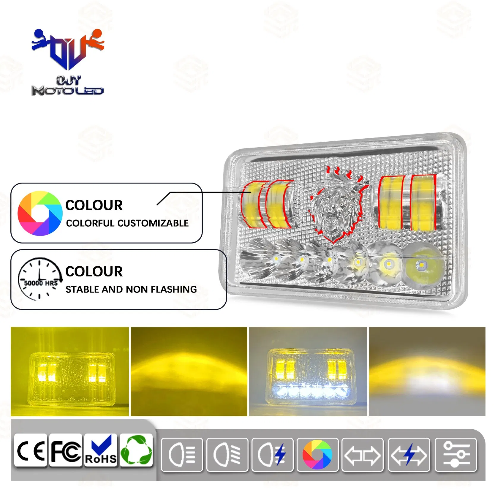 Универсальная светодиодная фара-поворотник Motoled BT