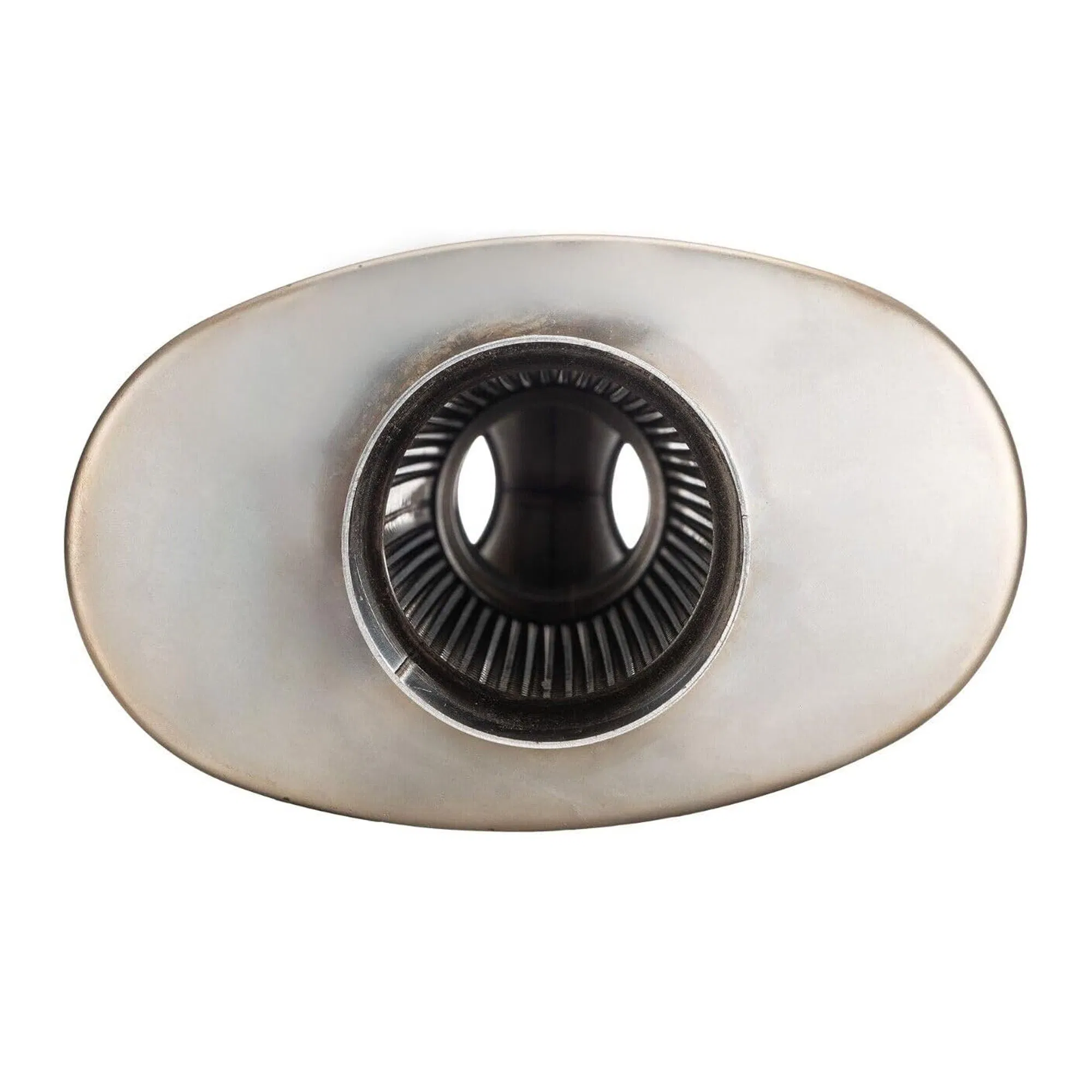 Глушитель выхлопной 3" центр/3"x2 смещение, нержавеющая сталь