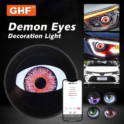 Демонические глаза Devil Eye 3 дюйма для авто с WiFi-управлением