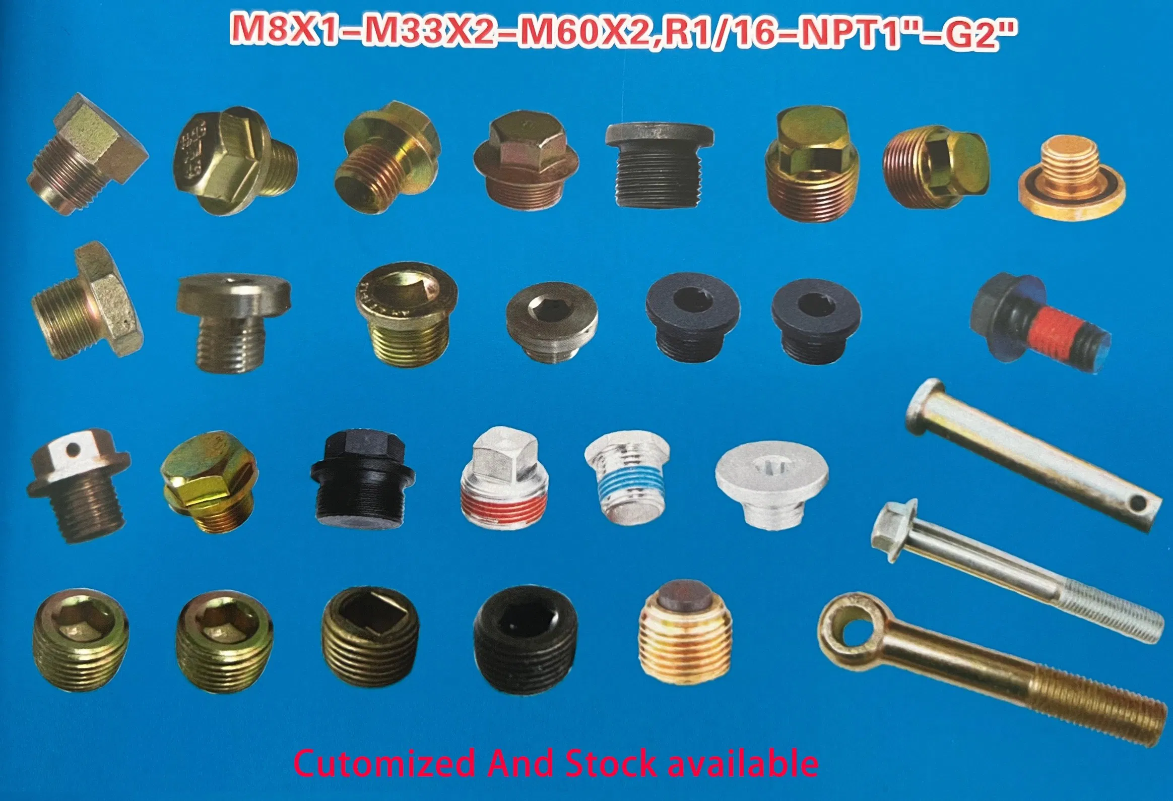 M10 M12 M14 M16 M18 M20 M22 Sump Plugs & Transmission Magnetic Oil Drain Plug for Engine Oil Pan Drain Bolt with Gasket