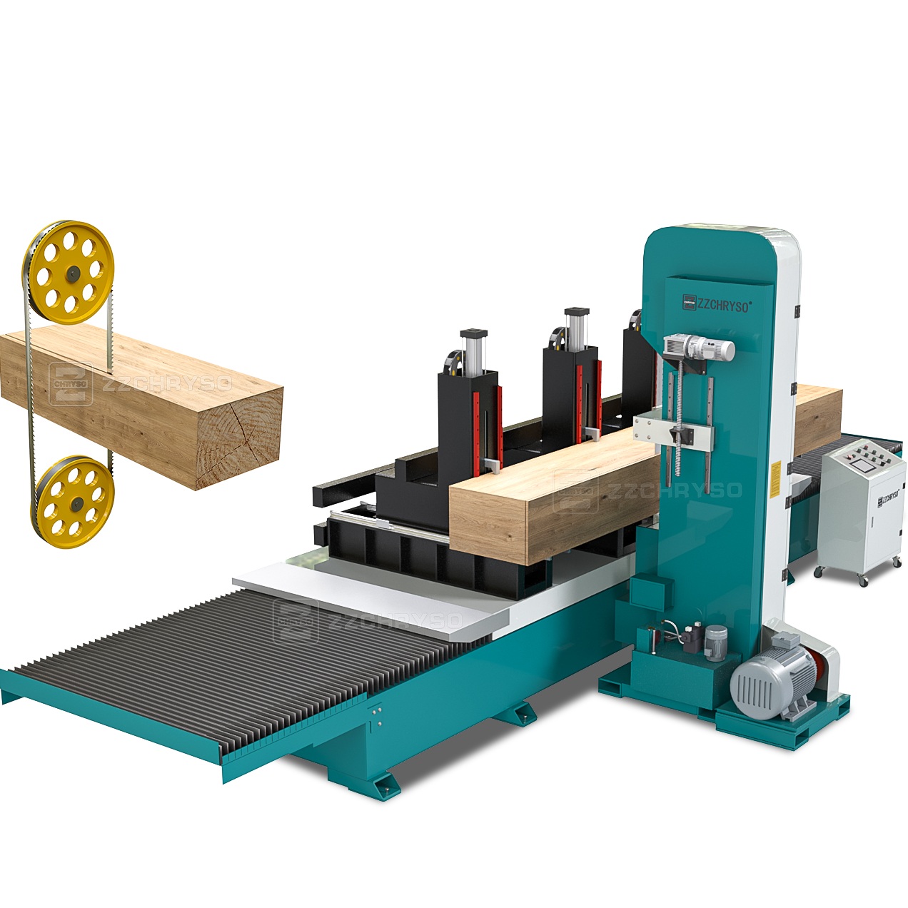 Высокоэффективная автоматическая вертикальная ленточная пила CNC для резки стали