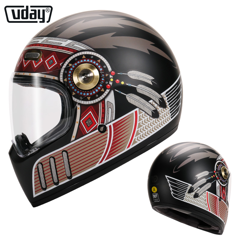 OEM Motorcycle Retro Full Face Helmets ABS Shell Bicycle Helmet China Factory