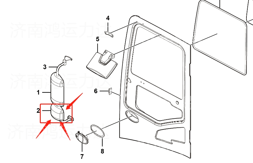 Lgmg Part Mt86 Mt86h Mt95 Mt96 Mt105 4190703754 4190703755 The Rear View Mirror for Lgmg Mining Truck Parts