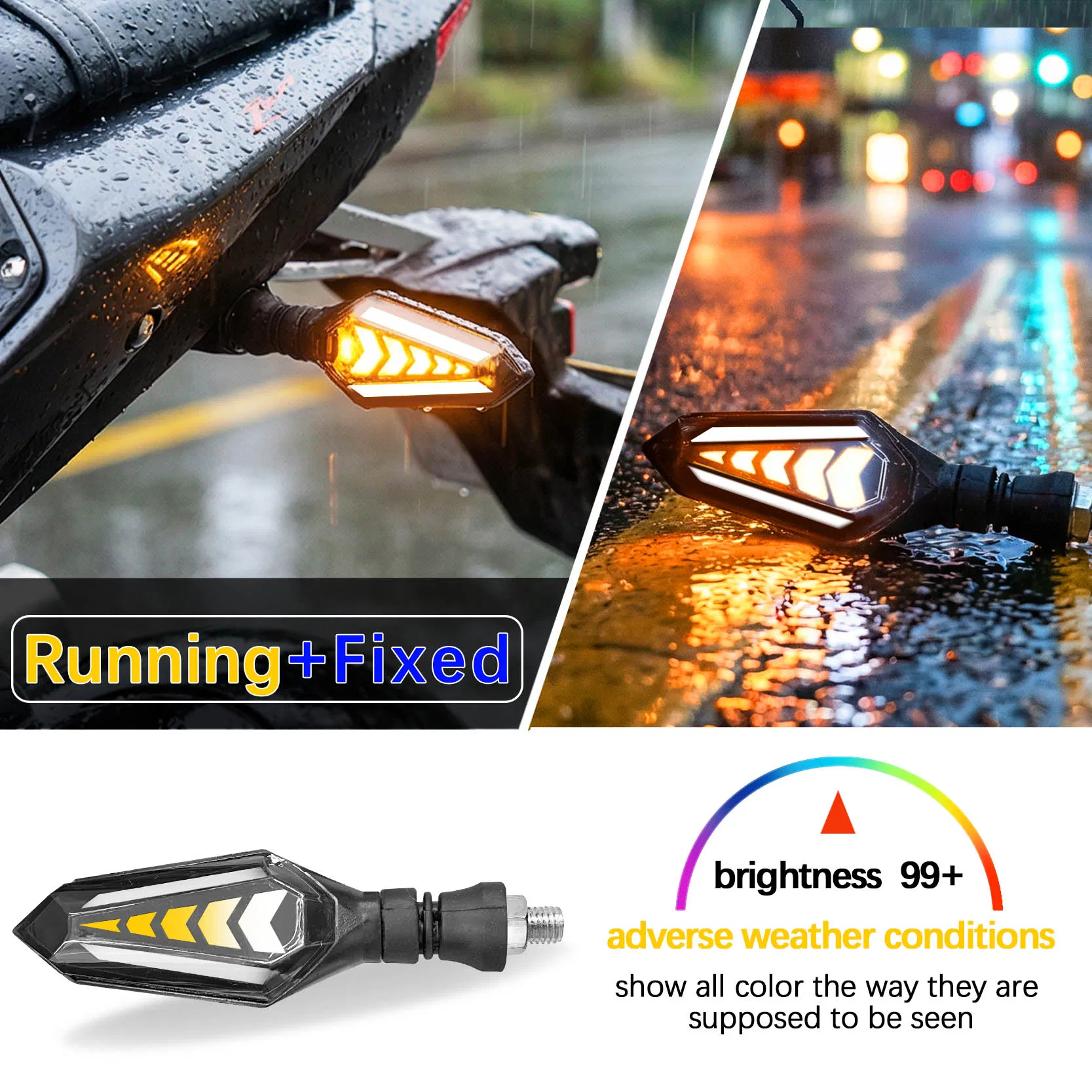 Универсальный светодиодный поворотник для мотоцикла