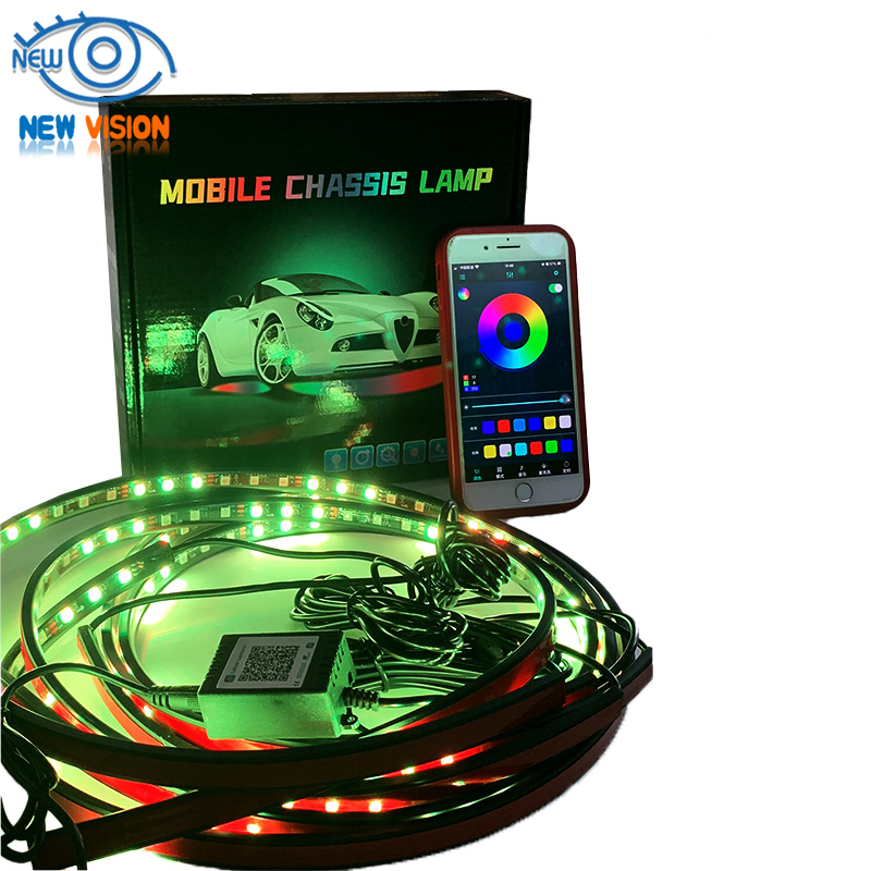 RGB LED подсветка днища авто 12V, управление через APP