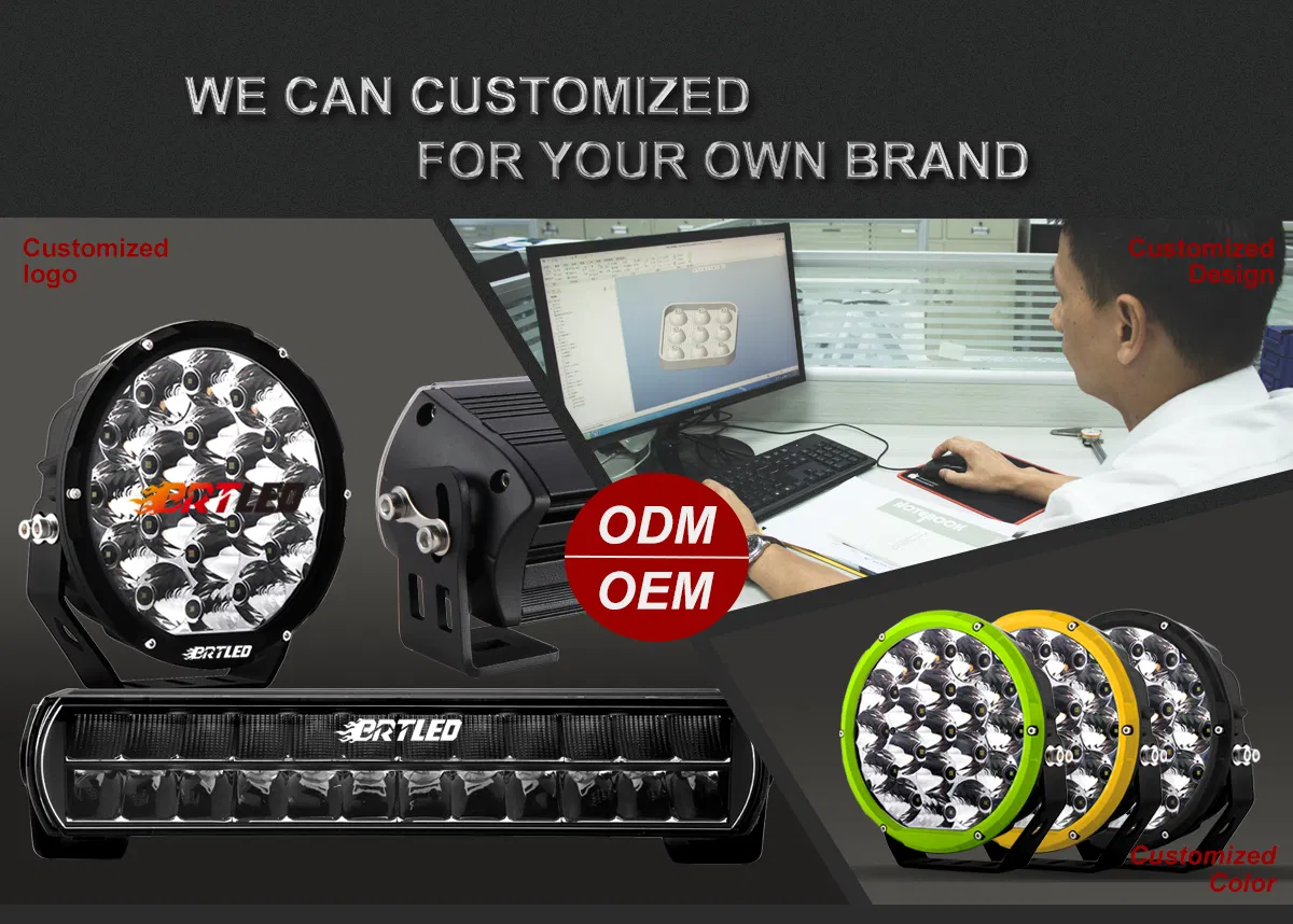 BRT Super Bright Dual Row High Power off Road 4X4 20 30 40 LED Light Bar Combo Driving Spot Car 14 Inch LED Bar Light