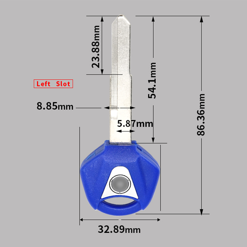 Заготовка ключа для мотоцикла YAMAHA (левый паз)