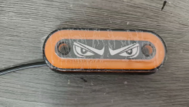 Светодиодный боковой габарит с синим стробоскопом и ореолом, 24В