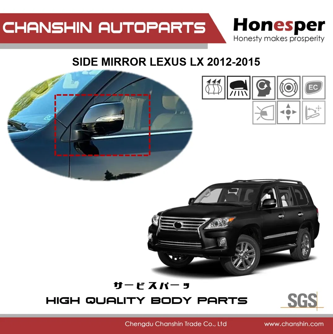 Wholesale Car Spare Parts Auto Parts Car Accessory Side View Mirror for Toyota Lexus Lx 2012-2015 87940-60K40, 87910-60K40 Urj