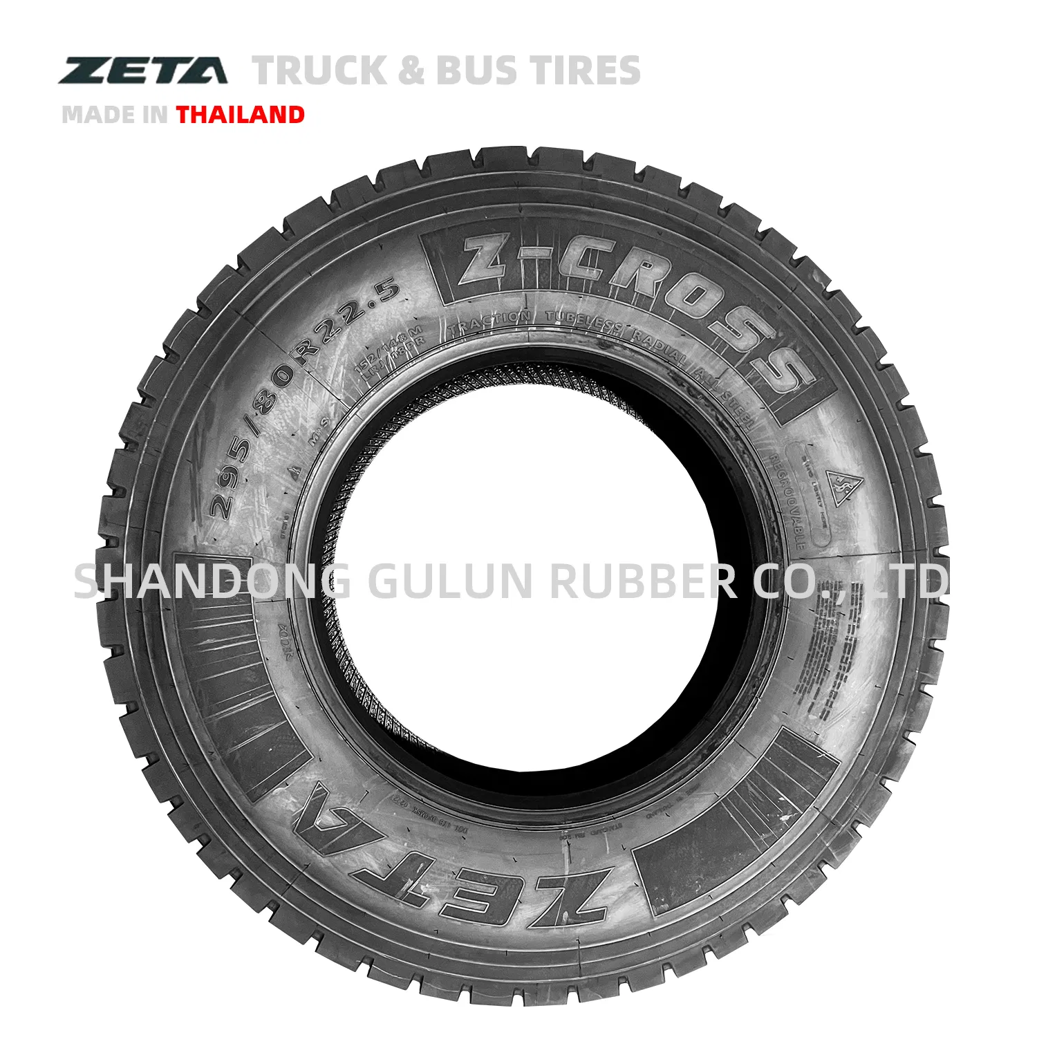 Thailand Truck Tyres 11r22.5 11r24.5 295 75 R22.5 14pr 16 Pr TBR Tires DOT ECE Approved Premium Zeta Brand