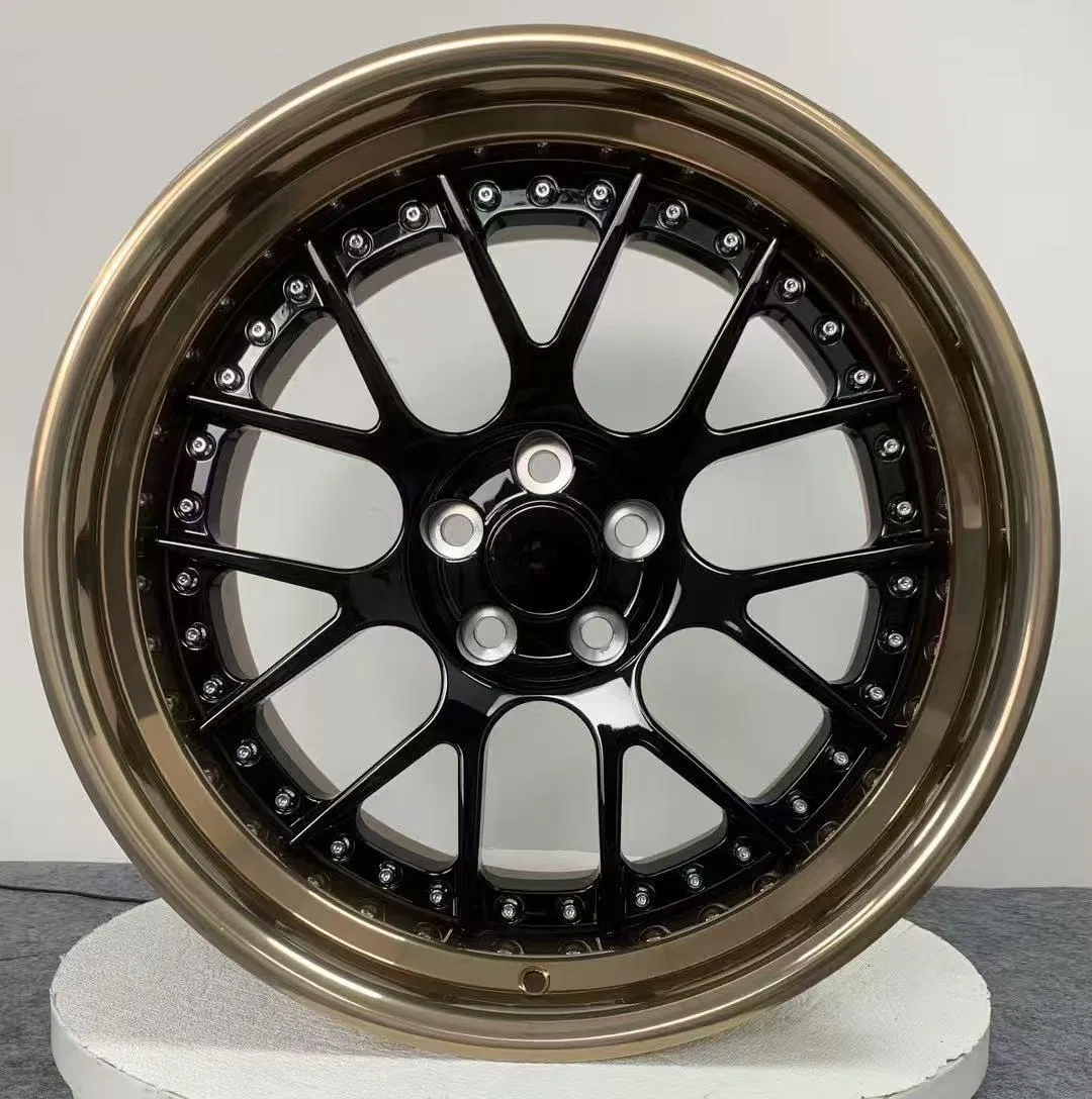 Кованые диски 3 шт, золото/черный, 5*100-5*120