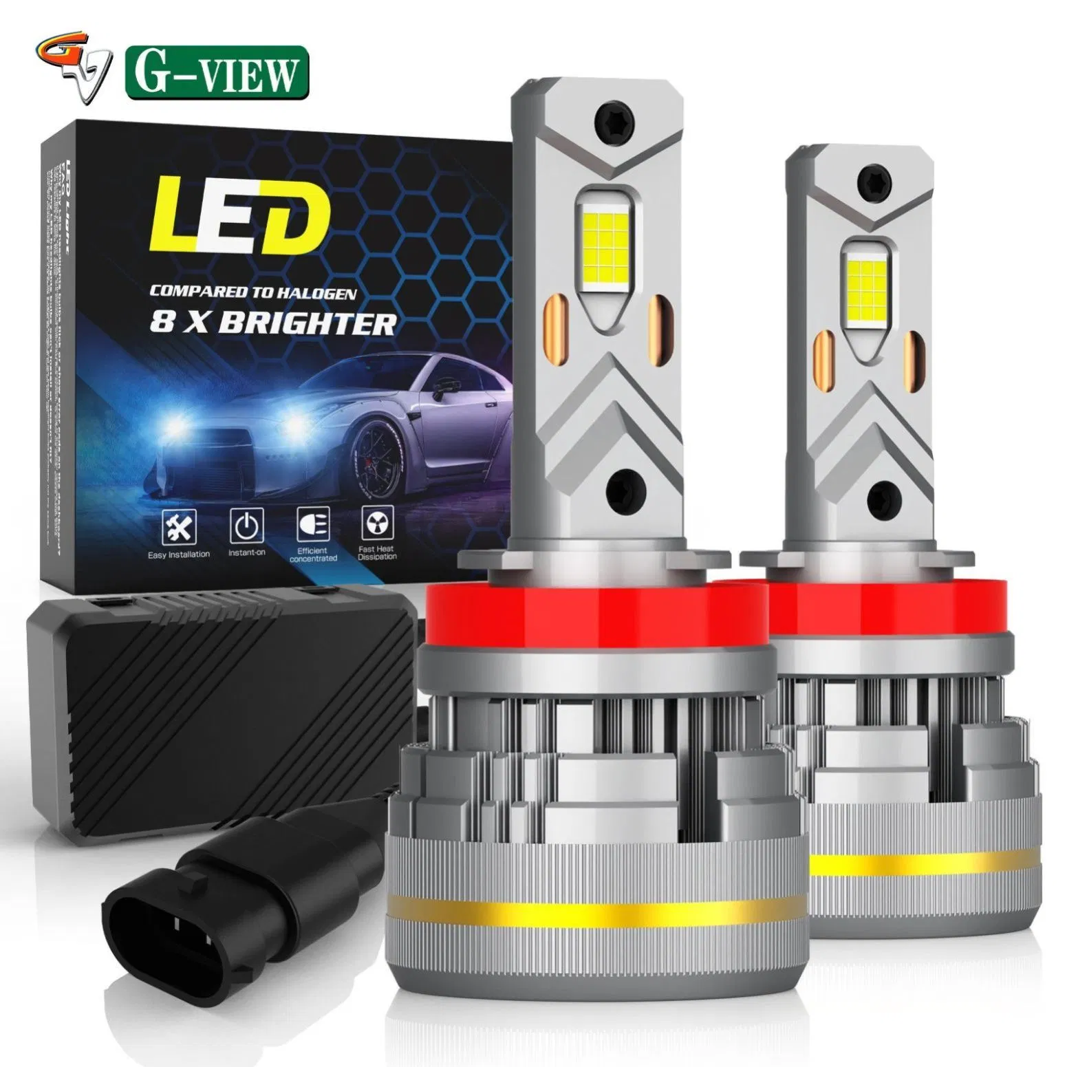 Набор светодиодных ламп Gview H4/H11 48000 лм для авто